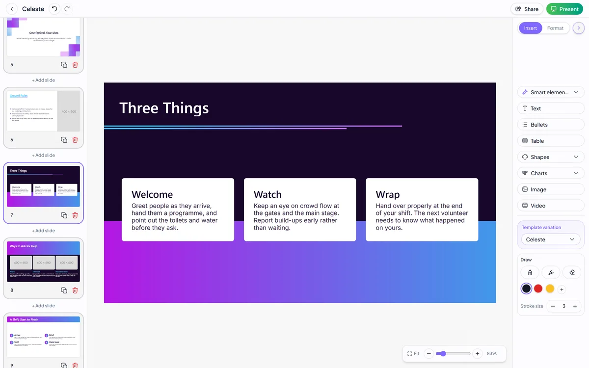 Smart Layouts — Beautiful slides instantly